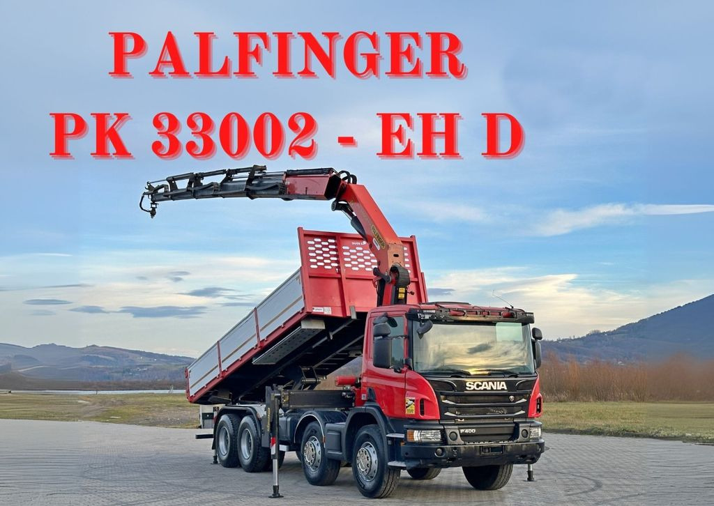 Scania P 400 Kipper 6,80 m * PK 33002-EH D + FUNK * 8x4 Scania P 400 Kipper 6,80 m * PK 33002-EH D + FUNK * 8x4 - Самоскид вантажівка, Вантажівка з маніпулятором: фото 1 Scania P 400 Kipper 6,80 m * PK 33002-EH D + FUNK * 8x4 Scania P 400 Kipper 6,80 m * PK 33002-EH D + FUNK * 8x4 - Самоскид вантажівка, Вантажівка з маніпулятором: фото 1