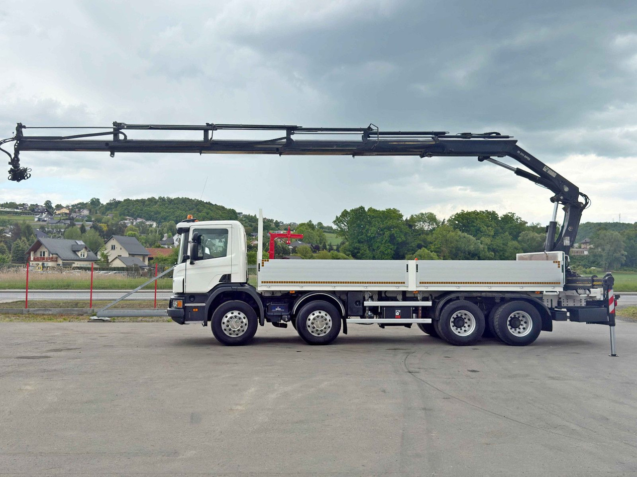Scania P 410*PLATFORM 7,00m*HIAB 244 E-5 HIPRO+FUNK/8x4 Scania P 410*PRITSCHE 7,00m*HIAB 244 E-5 HIPRO+FUNK/8x4 - Вантажівка з маніпулятором, Бортова вантажівка/ Платформа: фото 5 Scania P 410*PLATFORM 7,00m*HIAB 244 E-5 HIPRO+FUNK/8x4 Scania P 410*PRITSCHE 7,00m*HIAB 244 E-5 HIPRO+FUNK/8x4 - Вантажівка з маніпулятором, Бортова вантажівка/ Платформа: фото 5