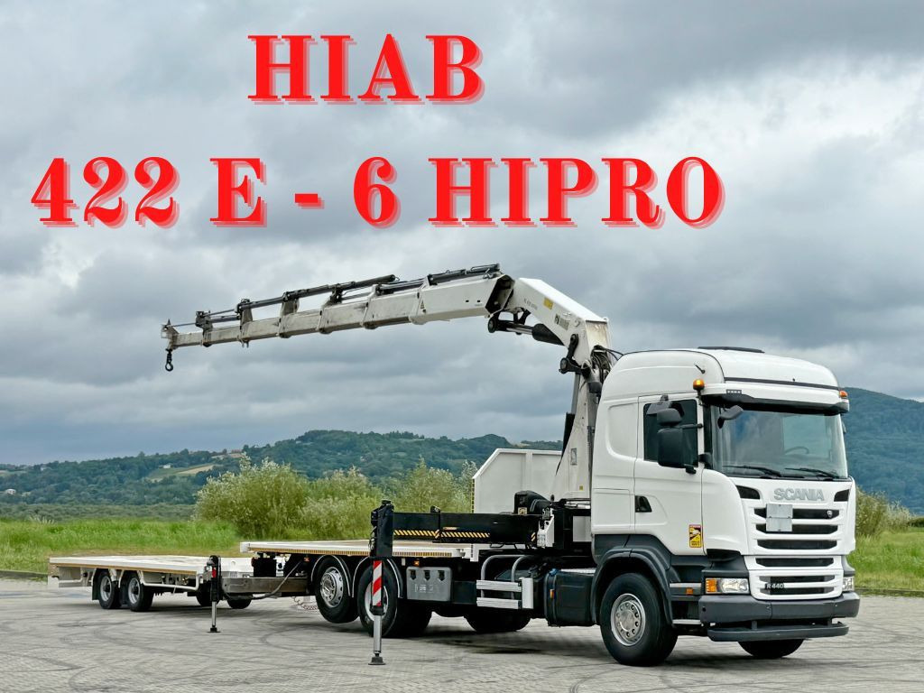 Scania R440 * HIAB 422 E-6 HIPRO + FUNK + Anhänger! 6x4 - Вантажівка з маніпулятором: фото 1 Scania R440 * HIAB 422 E-6 HIPRO + FUNK + Anhänger! 6x4 - Вантажівка з маніпулятором: фото 1