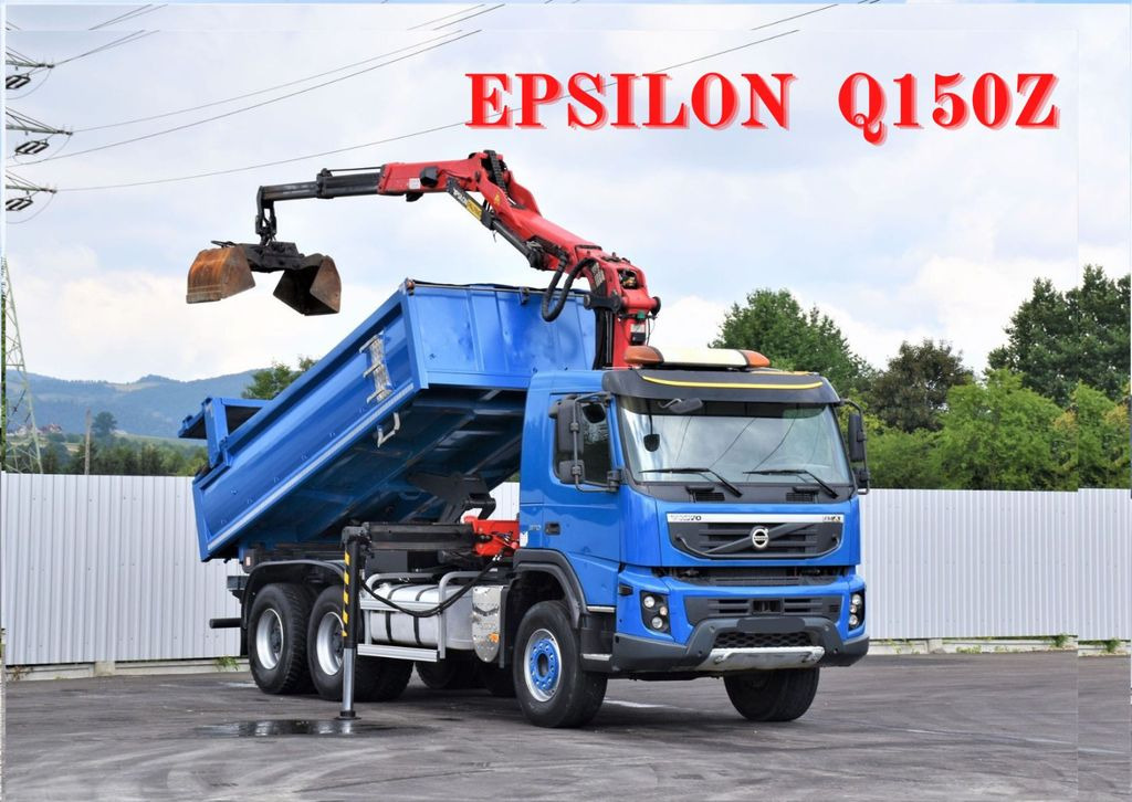 Volvo FMX 370 Kipper 4,90m *EPSILON Q150Z/FUNK*6x4 - Самоскид вантажівка, Вантажівка з маніпулятором: фото 1 Volvo FMX 370 Kipper 4,90m *EPSILON Q150Z/FUNK*6x4 - Самоскид вантажівка, Вантажівка з маніпулятором: фото 1