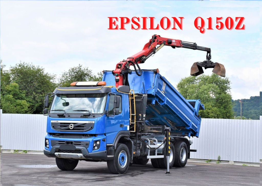 Volvo FMX 370 Kipper 4,90m *EPSILON Q150Z/FUNK*6x4 - Вантажівка з маніпулятором, Самоскид вантажівка: фото 1 Volvo FMX 370 Kipper 4,90m *EPSILON Q150Z/FUNK*6x4 - Вантажівка з маніпулятором, Самоскид вантажівка: фото 1