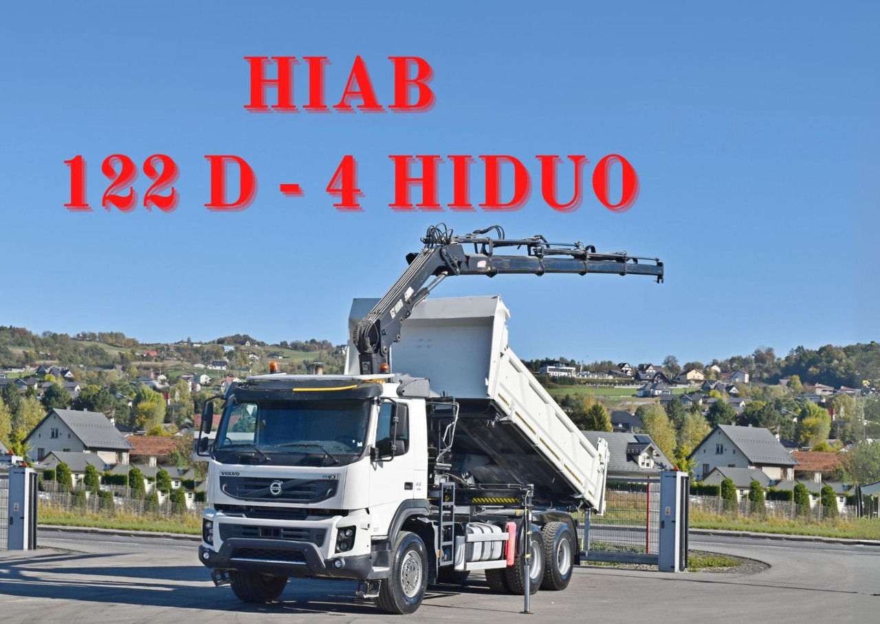 Volvo FMX 410 Kipper 5,20m*HIAB 122 D-4 HIDUO/FUNK*6x4 - Вантажівка з маніпулятором: фото 1 Volvo FMX 410 Kipper 5,20m*HIAB 122 D-4 HIDUO/FUNK*6x4 - Вантажівка з маніпулятором: фото 1