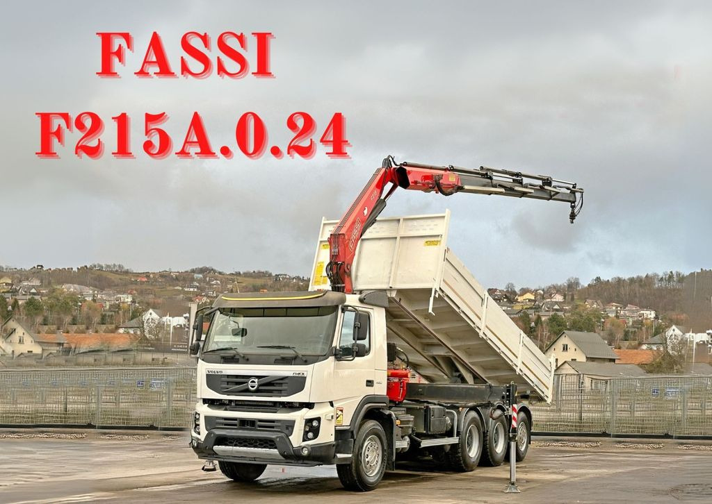 Volvo FMX 450 Kipper 6,50m*FASSI F215A.0.24 + FUNK*8x4 - Вантажівка з маніпулятором, Самоскид вантажівка: фото 1 Volvo FMX 450 Kipper 6,50m*FASSI F215A.0.24 + FUNK*8x4 - Вантажівка з маніпулятором, Самоскид вантажівка: фото 1