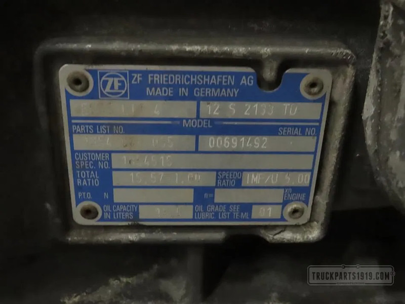 DAF 1854515 Versnellingsbak 12S2133TD - Коробка передач в категорії Вантажівки: фото 3 DAF 1854515 Versnellingsbak 12S2133TD - Коробка передач в категорії Вантажівки: фото 3