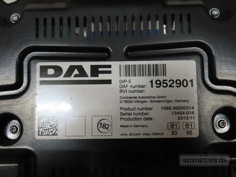 DAF 1952901 Instrumentenpaneel DAF - Електрична система в категорії Вантажівки: фото 2 DAF 1952901 Instrumentenpaneel DAF - Електрична система в категорії Вантажівки: фото 2