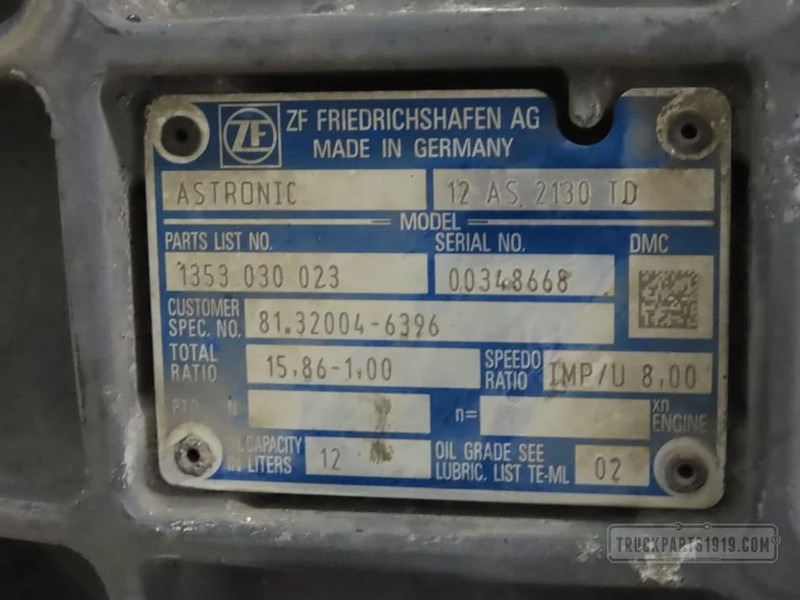 MAN Gearbox & Clutch Parts Versnellingsbak 12AS2130TD - Коробка передач в категорії Вантажівки: фото 3 MAN Gearbox & Clutch Parts Versnellingsbak 12AS2130TD - Коробка передач в категорії Вантажівки: фото 3