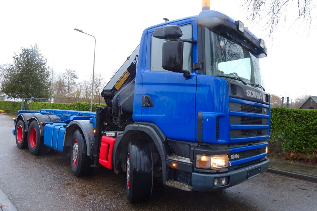 Вантажівка з маніпулятором, Самоскид вантажівка Scania R 124G 420 8x2 Kran (2006)-Container- Kipper: фото 9