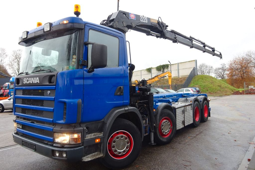 Вантажівка з маніпулятором, Самоскид вантажівка Scania R 124G 420 8x2 Kran (2006)-Container- Kipper: фото 6