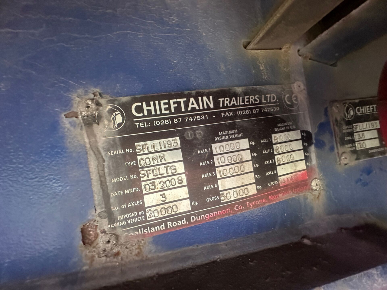 Низькорамна платформа напівпричіп CHIEFTAIN TRAILERS LTD naczepa niskopodwoziowa: фото 11