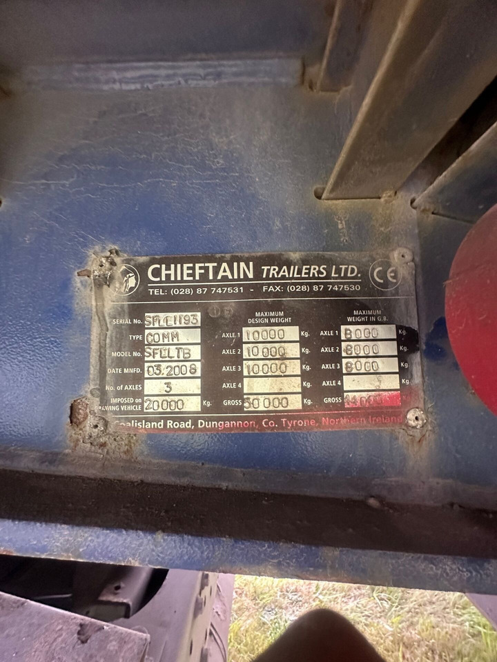 Низькорамна платформа напівпричіп CHIEFTAIN TRAILERS LTD naczepa niskopodwoziowa: фото 13