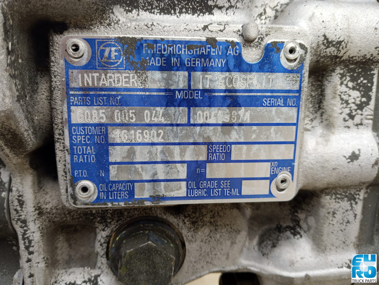 DAF ZF VERSNELLINGSBAK GEBRUIKT ZF16S1821TO MET RETARDER IT ECOSPLIT 6085005044 000242 - Коробка передач в категорії Вантажівки: фото 2 DAF ZF VERSNELLINGSBAK GEBRUIKT ZF16S1821TO MET RETARDER IT ECOSPLIT 6085005044 000242 - Коробка передач в категорії Вантажівки: фото 2