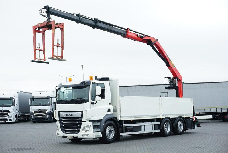 DAF CF / 480 / 6 X 2 / SKRZYNIOWY + HDS / PALFINGER PK 22 001L / OŚ - Бортова вантажівка/ Платформа, Вантажівка з маніпулятором: фото 1 DAF CF / 480 / 6 X 2 / SKRZYNIOWY + HDS / PALFINGER PK 22 001L / OŚ - Бортова вантажівка/ Платформа, Вантажівка з маніпулятором: фото 1