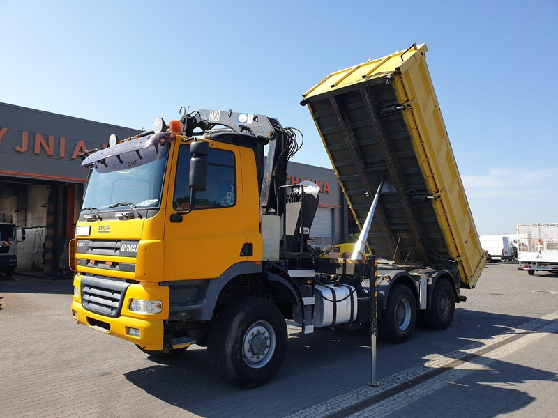 DAF CF GINAF X3335 S 6x6 DUMP TRUCK+HDS ATLAS 1460 HYDROBORD - Самоскид вантажівка, Вантажівка з маніпулятором: фото 2 DAF CF GINAF X3335 S 6x6 DUMP TRUCK+HDS ATLAS 1460 HYDROBORD - Самоскид вантажівка, Вантажівка з маніпулятором: фото 2