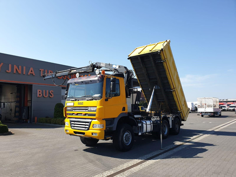 DAF CF GINAF X3335 S 6x6 DUMP TRUCK+HDS ATLAS 1460 HYDROBORD - Самоскид вантажівка, Вантажівка з маніпулятором: фото 1 DAF CF GINAF X3335 S 6x6 DUMP TRUCK+HDS ATLAS 1460 HYDROBORD - Самоскид вантажівка, Вантажівка з маніпулятором: фото 1