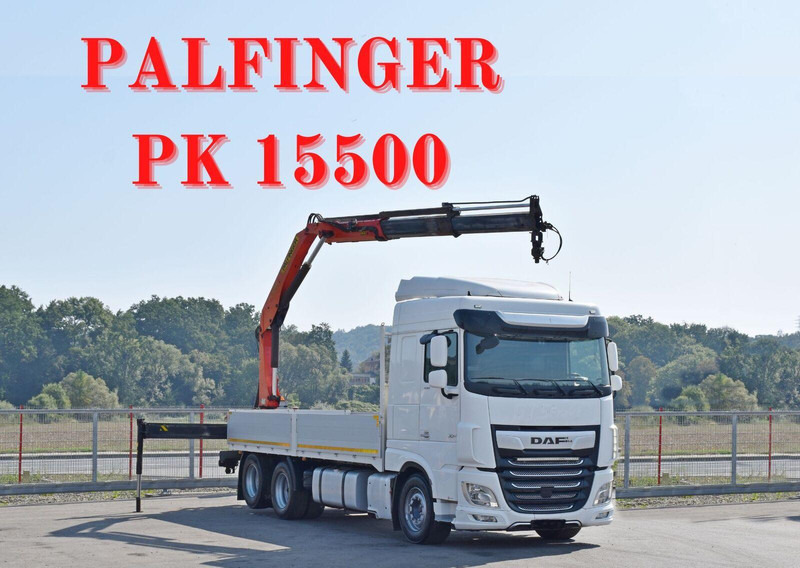 DAF XF 530 Pritsche 6,30 m + PK 15500 * TOPZUSTAND - Бортова вантажівка/ Платформа, Вантажівка з маніпулятором: фото 1 DAF XF 530 Pritsche 6,30 m + PK 15500 * TOPZUSTAND - Бортова вантажівка/ Платформа, Вантажівка з маніпулятором: фото 1