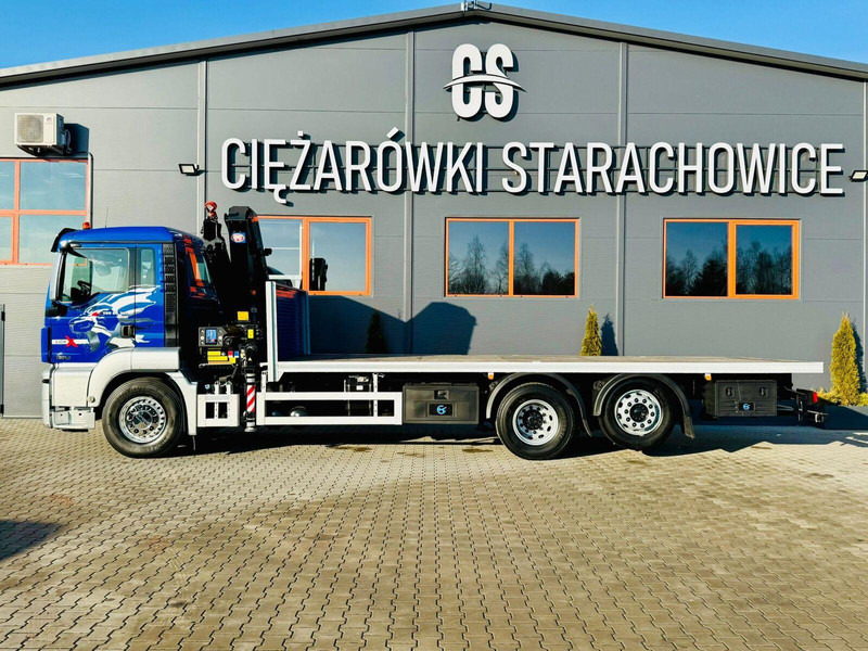 MAN MAN TGS 26.360 // E6 // 6x2 // platforma laweta 7,2m z HDs HMF 1 - Бортова вантажівка/ Платформа, Вантажівка з маніпулятором: фото 2 MAN MAN TGS 26.360 // E6 // 6x2 // platforma laweta 7,2m z HDs HMF 1 - Бортова вантажівка/ Платформа, Вантажівка з маніпулятором: фото 2