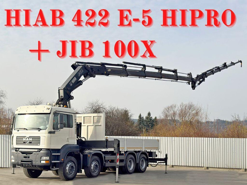 MAN TGA 35.430 * HIAB 422 E - 5 HIPRO + JIB 100X - Бортова вантажівка/ Платформа, Вантажівка з маніпулятором: фото 1 MAN TGA 35.430 * HIAB 422 E - 5 HIPRO + JIB 100X - Бортова вантажівка/ Платформа, Вантажівка з маніпулятором: фото 1