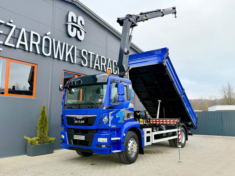 MAN TGM 18.250 wywrotka 3 - stronna + żuraw HDS HMF - Самоскид вантажівка, Вантажівка з маніпулятором: фото 1 MAN TGM 18.250 wywrotka 3 - stronna + żuraw HDS HMF - Самоскид вантажівка, Вантажівка з маніпулятором: фото 1
