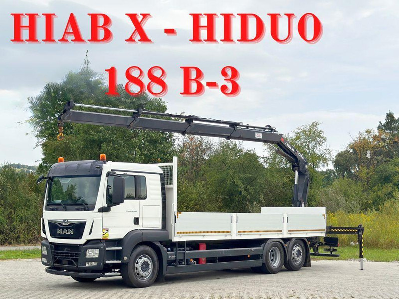 MAN TGS 26.460 * HIAB X - HIDUO 188 B-3 + FUNK* TOP - Бортова вантажівка/ Платформа, Вантажівка з маніпулятором: фото 1 MAN TGS 26.460 * HIAB X - HIDUO 188 B-3 + FUNK* TOP - Бортова вантажівка/ Платформа, Вантажівка з маніпулятором: фото 1