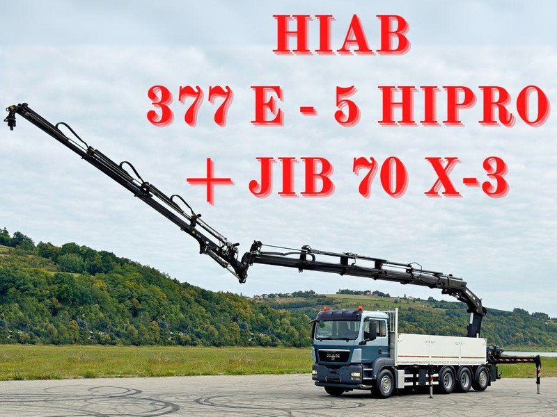 MAN TGS 35.400*HIAB 377 E-5 HIPRO+JIB 70X-3FUNK /8x4 - Бортова вантажівка/ Платформа, Вантажівка з маніпулятором: фото 1 MAN TGS 35.400*HIAB 377 E-5 HIPRO+JIB 70X-3FUNK /8x4 - Бортова вантажівка/ Платформа, Вантажівка з маніпулятором: фото 1