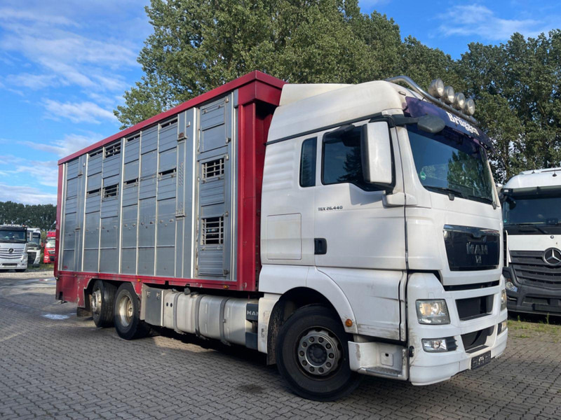MAN TGX 26.400 6x2-2 LL 3 Stück Finkl Hubdach - Для перевезення худоби вантажівка: фото 1 MAN TGX 26.400 6x2-2 LL 3 Stück Finkl Hubdach - Для перевезення худоби вантажівка: фото 1