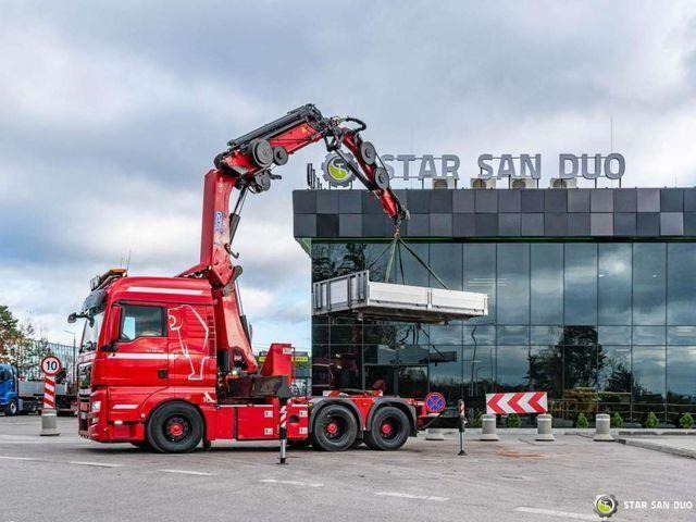 Бортова вантажівка/ Платформа, Вантажівка з маніпулятором MAN TGX 28.500 6x2 HMF 5020K-RC Fly Jib Crane: фото 6