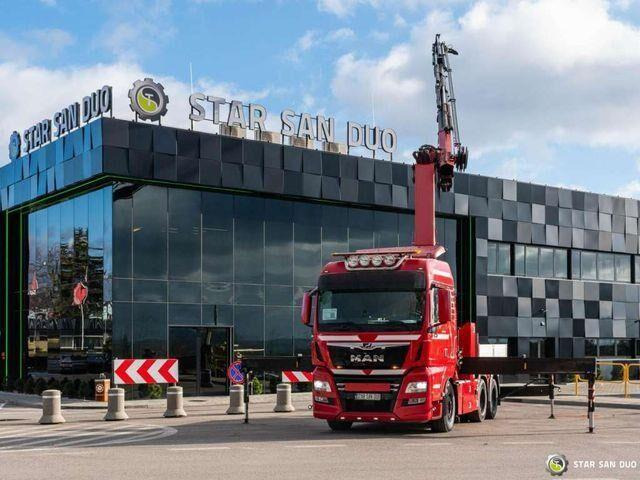 Бортова вантажівка/ Платформа, Вантажівка з маніпулятором MAN TGX 28.500 6x2 HMF 5020K-RC Fly Jib Crane: фото 8