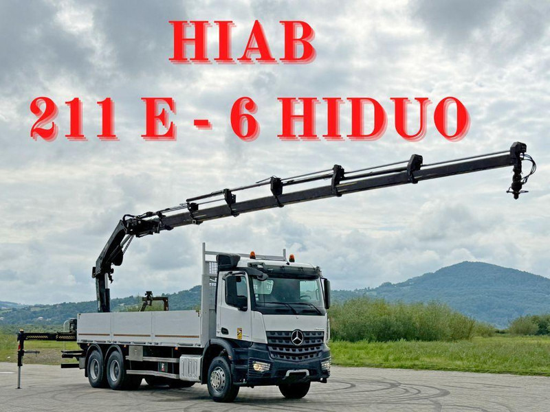Mercedes-Benz ACTROS 2636 * HIAB 211 E-6 HIDUO/FUNK *6x4 - Бортова вантажівка/ Платформа, Вантажівка з маніпулятором: фото 1 Mercedes-Benz ACTROS 2636 * HIAB 211 E-6 HIDUO/FUNK *6x4 - Бортова вантажівка/ Платформа, Вантажівка з маніпулятором: фото 1
