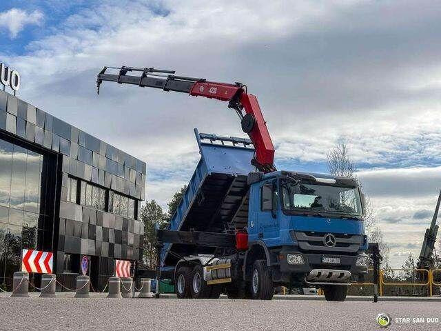 Mercedes-Benz ACTROS 3341 6x6 HMF 4220 K4 CRANE KIPPER - Самоскид вантажівка, Вантажівка з маніпулятором: фото 3 Mercedes-Benz ACTROS 3341 6x6 HMF 4220 K4 CRANE KIPPER - Самоскид вантажівка, Вантажівка з маніпулятором: фото 3