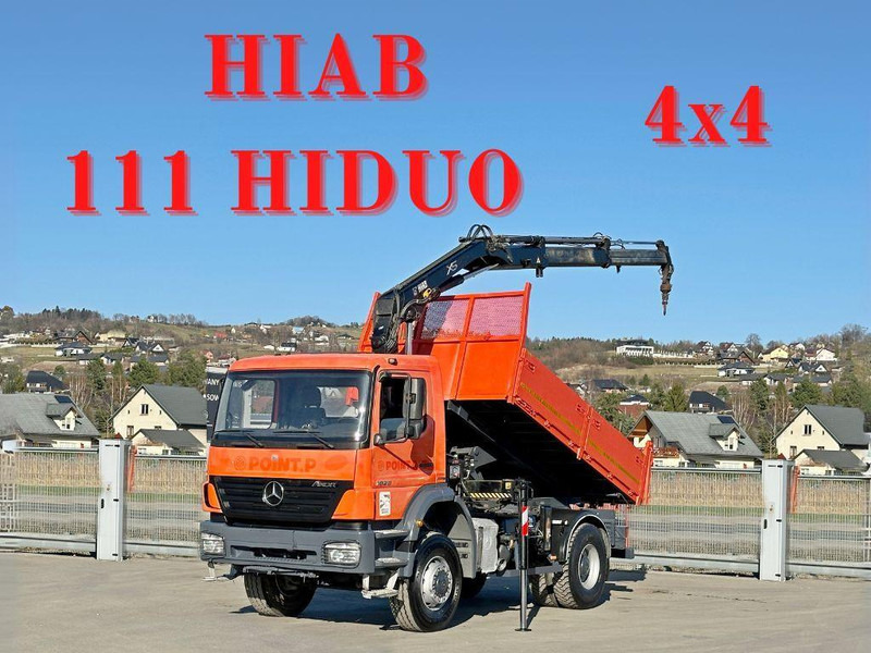 Mercedes-Benz AXOR 1829 * HIAB 1111 HIDUO + FUNK * TOP * 4x4 - Самоскид вантажівка, Вантажівка з маніпулятором: фото 1 Mercedes-Benz AXOR 1829 * HIAB 1111 HIDUO + FUNK * TOP * 4x4 - Самоскид вантажівка, Вантажівка з маніпулятором: фото 1