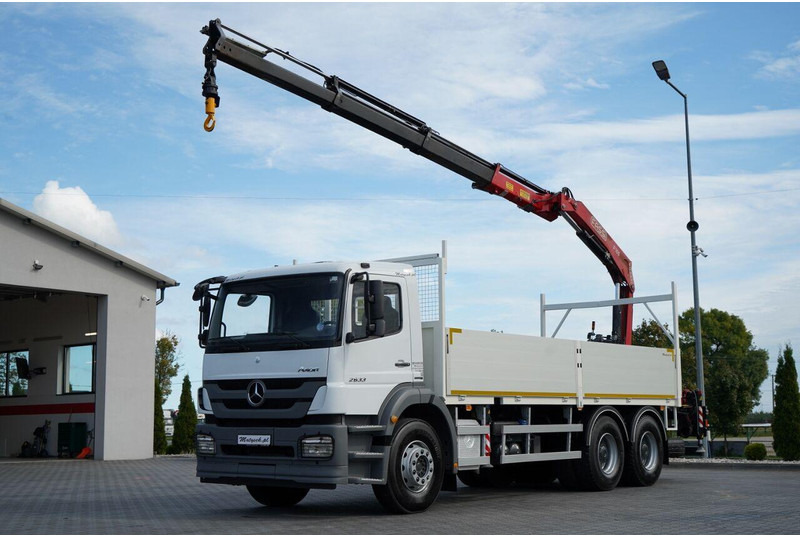 Mercedes-Benz / AXOR 2633 / 6X4 / SKRZYNIOWY - 6,55 M / MOCNA PODŁOGA / HDS FA - Бортова вантажівка/ Платформа, Вантажівка з маніпулятором: фото 1 Mercedes-Benz / AXOR 2633 / 6X4 / SKRZYNIOWY - 6,55 M / MOCNA PODŁOGA / HDS FA - Бортова вантажівка/ Платформа, Вантажівка з маніпулятором: фото 1