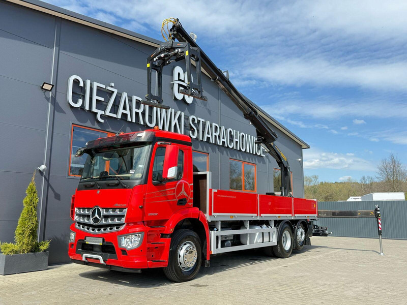 Mercedes-Benz Arocs Actros 2532 / E6 / 6x2 / skrzynia + żuraw Palfinger / budo - Бортова вантажівка/ Платформа, Вантажівка з маніпулятором: фото 1 Mercedes-Benz Arocs Actros 2532 / E6 / 6x2 / skrzynia + żuraw Palfinger / budo - Бортова вантажівка/ Платформа, Вантажівка з маніпулятором: фото 1