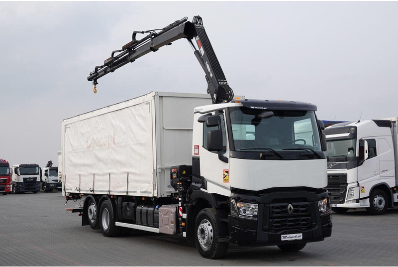 Renault C 380 / 6x2 / SKRZYNIOWY / HDS HIAB 138 B-3 WYSÓW 10,5 M / ROTAT - Тентована вантажівка: фото 1 Renault C 380 / 6x2 / SKRZYNIOWY / HDS HIAB 138 B-3 WYSÓW 10,5 M / ROTAT - Тентована вантажівка: фото 1