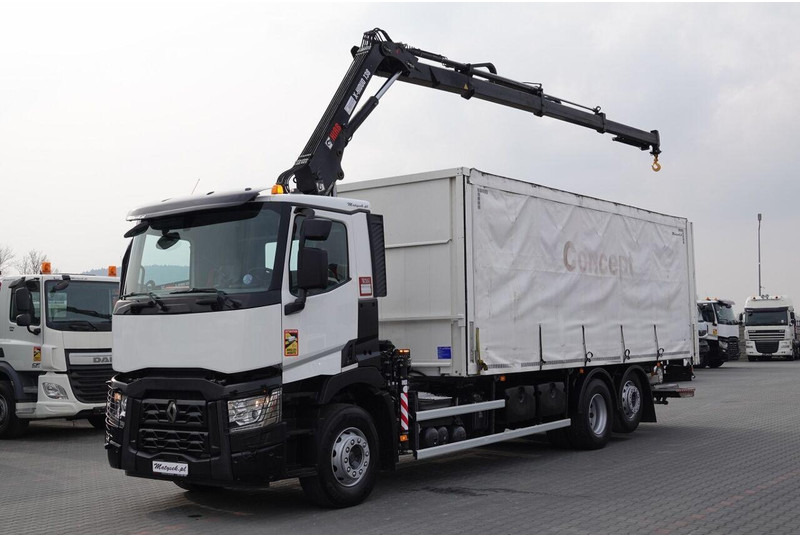 Renault C 380 / 6x2 / SKRZYNIOWY / HDS HIAB 138 B-3 WYSÓW 10,5 M / ROTAT - Тентована вантажівка: фото 2 Renault C 380 / 6x2 / SKRZYNIOWY / HDS HIAB 138 B-3 WYSÓW 10,5 M / ROTAT - Тентована вантажівка: фото 2