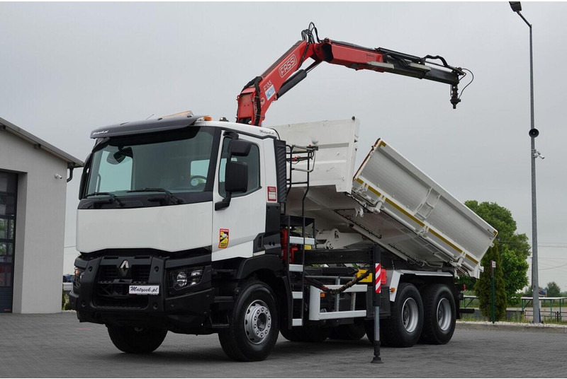Renault C 380 / 6x4 / WYWROTKA 3 STRONNA + HDS FASSI F135 / HYDROBURTA - Самоскид вантажівка, Вантажівка з маніпулятором: фото 1 Renault C 380 / 6x4 / WYWROTKA 3 STRONNA + HDS FASSI F135 / HYDROBURTA - Самоскид вантажівка, Вантажівка з маніпулятором: фото 1