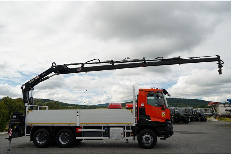 Renault K 380 / 6X4 / SKRZYNIOWY 6.2 M / + HDS HIAB 166 ES-4 / MAX UDŹWI - Бортова вантажівка/ Платформа, Вантажівка з маніпулятором: фото 5 Renault K 380 / 6X4 / SKRZYNIOWY 6.2 M / + HDS HIAB 166 ES-4 / MAX UDŹWI - Бортова вантажівка/ Платформа, Вантажівка з маніпулятором: фото 5