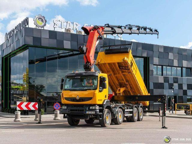 Renault KERAX 450 8x4 PALFINGER PK 60002 Crane Tipper - Самоскид вантажівка, Вантажівка з маніпулятором: фото 1 Renault KERAX 450 8x4 PALFINGER PK 60002 Crane Tipper - Самоскид вантажівка, Вантажівка з маніпулятором: фото 1