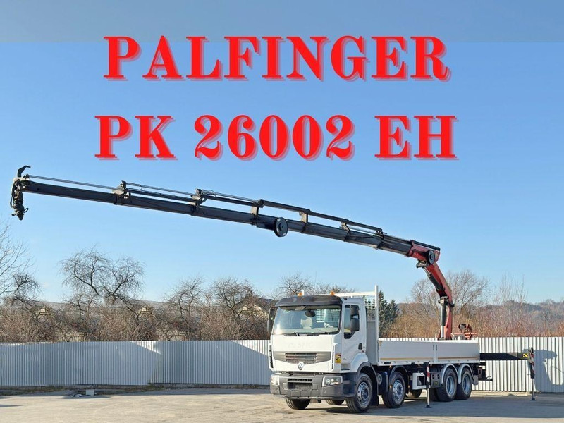 Renault Premium 430 DXI * PRITSCHE 7,40m *PK 26002 EH - Бортова вантажівка/ Платформа, Вантажівка з маніпулятором: фото 1 Renault Premium 430 DXI * PRITSCHE 7,40m *PK 26002 EH - Бортова вантажівка/ Платформа, Вантажівка з маніпулятором: фото 1