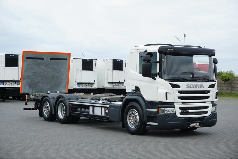 Scania P 410 / ACC / E 6 / BDF + WINDA / 7.15 , 7.45, 7.82 M / OŚ SKRĘT - Вантажівка шасі: фото 1 Scania P 410 / ACC / E 6 / BDF + WINDA / 7.15 , 7.45, 7.82 M / OŚ SKRĘT - Вантажівка шасі: фото 1