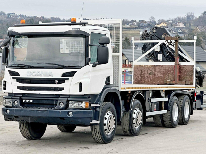 Scania P 410*PLATFORM 7,00m*HIAB 244 E-5 HIPRO+FUNK/8x4 - Бортова вантажівка/ Платформа, Вантажівка з маніпулятором: фото 4 Scania P 410*PLATFORM 7,00m*HIAB 244 E-5 HIPRO+FUNK/8x4 - Бортова вантажівка/ Платформа, Вантажівка з маніпулятором: фото 4