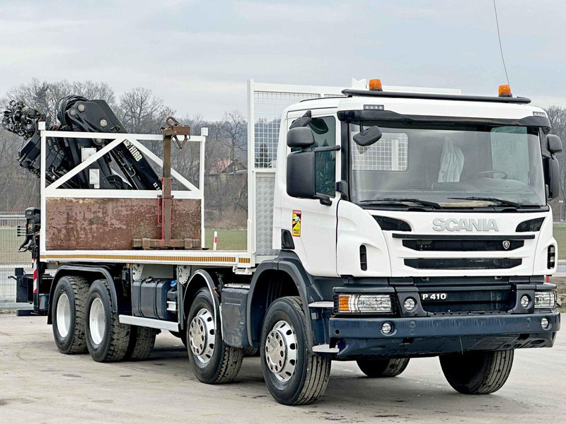 Scania P 410*PLATFORM 7,00m*HIAB 244 E-5 HIPRO+FUNK/8x4 - Бортова вантажівка/ Платформа, Вантажівка з маніпулятором: фото 3 Scania P 410*PLATFORM 7,00m*HIAB 244 E-5 HIPRO+FUNK/8x4 - Бортова вантажівка/ Платформа, Вантажівка з маніпулятором: фото 3