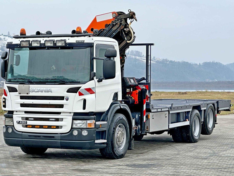 Scania P 420* PLATFORM 6,80m * PK 29002+FUNK * TOP - Бортова вантажівка/ Платформа, Вантажівка з маніпулятором: фото 3 Scania P 420* PLATFORM 6,80m * PK 29002+FUNK * TOP - Бортова вантажівка/ Платформа, Вантажівка з маніпулятором: фото 3