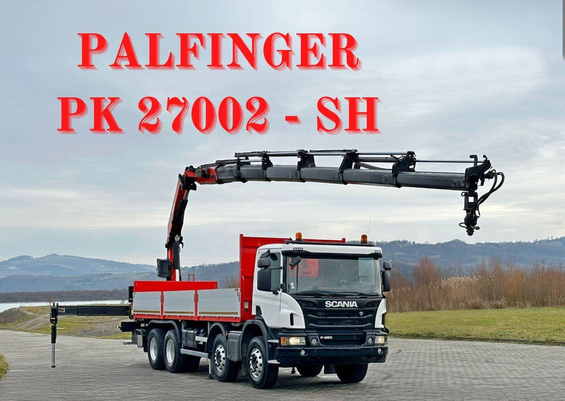 Scania P 450 - Бортова вантажівка/ Платформа, Вантажівка з маніпулятором: фото 1 Scania P 450 - Бортова вантажівка/ Платформа, Вантажівка з маніпулятором: фото 1