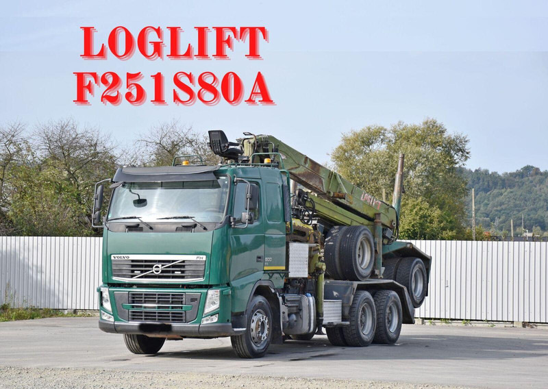 Volvo FH 500 * LOGLIFT F251 S80A + Anhänger /6x4 - Лісовоз, Вантажівка з маніпулятором: фото 1 Volvo FH 500 * LOGLIFT F251 S80A + Anhänger /6x4 - Лісовоз, Вантажівка з маніпулятором: фото 1