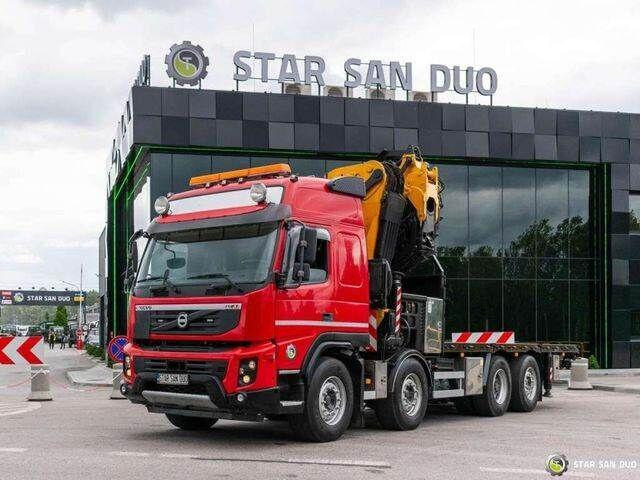Volvo FMX 500 8x2 Effer 585 Fly Jib Winch Crane Kran - Бортова вантажівка/ Платформа, Вантажівка з маніпулятором: фото 4 Volvo FMX 500 8x2 Effer 585 Fly Jib Winch Crane Kran - Бортова вантажівка/ Платформа, Вантажівка з маніпулятором: фото 4