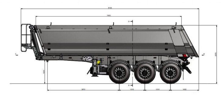 Zaslaw WYWROTKA 26 m3 / FABRYCZNIE NOWA / STALOWA / RYNNA WANNA HP / 20 - Самоскид напівпричіп: фото 2 Zaslaw WYWROTKA 26 m3 / FABRYCZNIE NOWA / STALOWA / RYNNA WANNA HP / 20 - Самоскид напівпричіп: фото 2