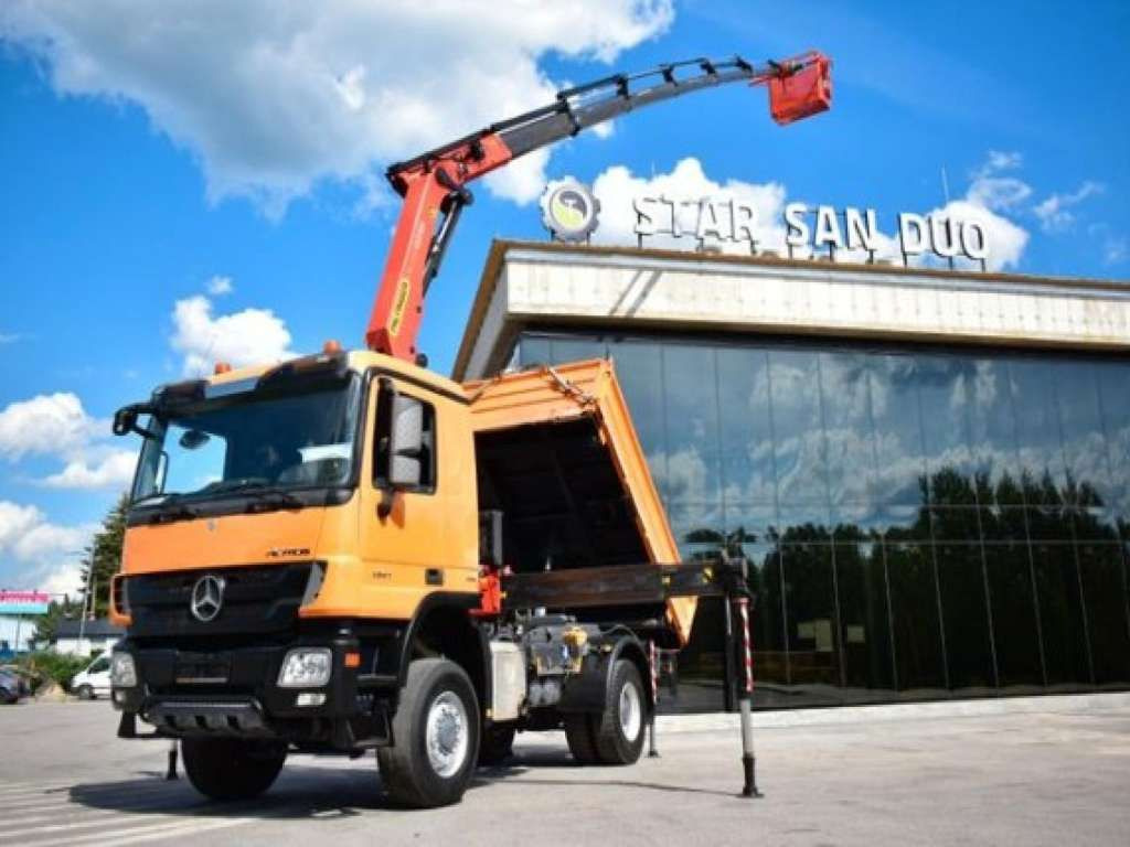 Mercedes-Benz ACTROS 1841 4x4 PALFINGER PK 22002 CRANE KIPER - Вантажівка з маніпулятором, Самоскид вантажівка: фото 5 Mercedes-Benz ACTROS 1841 4x4 PALFINGER PK 22002 CRANE KIPER - Вантажівка з маніпулятором, Самоскид вантажівка: фото 5