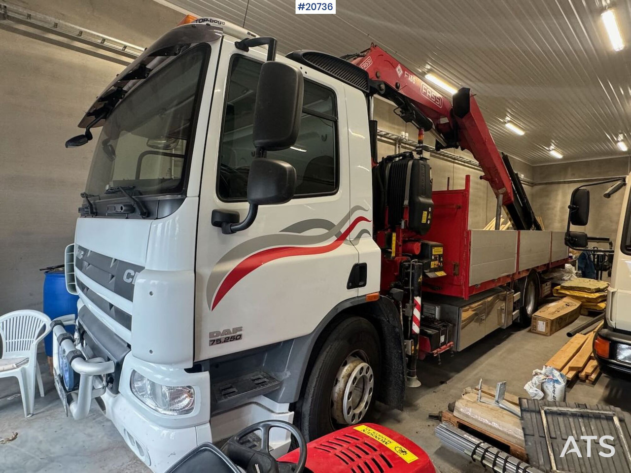 DAF CF75.250 - Бортова вантажівка/ Платформа, Вантажівка з маніпулятором: фото 1 DAF CF75.250 - Бортова вантажівка/ Платформа, Вантажівка з маніпулятором: фото 1