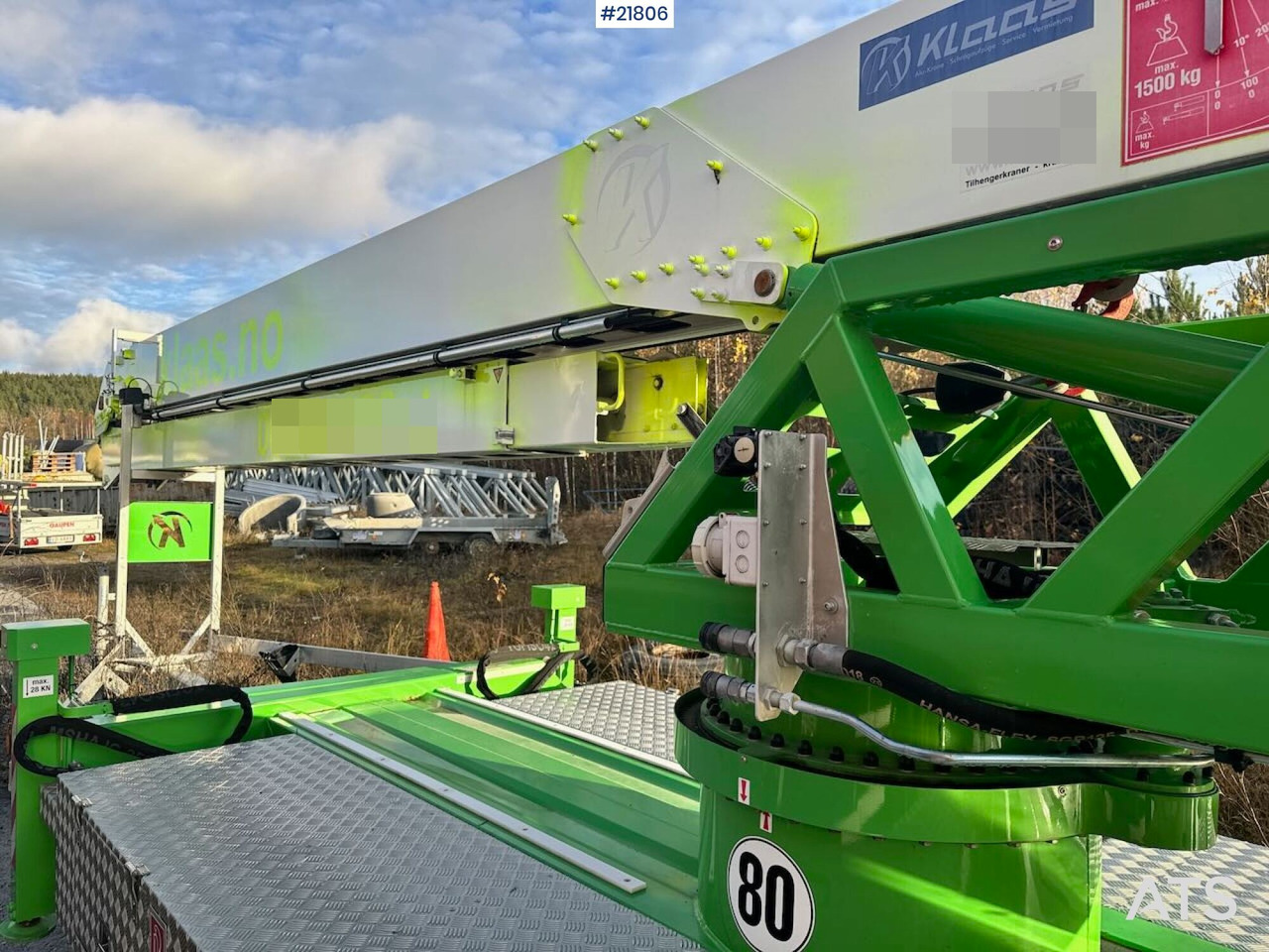 Швидкомонтований кран Klaas K21-30 Byggekran. 340 timer!: фото 21