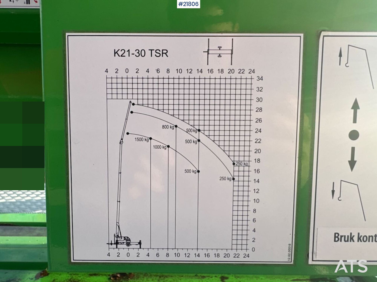 Швидкомонтований кран Klaas K21-30 Byggekran. 340 timer!: фото 18